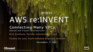 AWS re:Invent 2017: Networking Many VPCs: Transit and Shared Architectures (NET404)