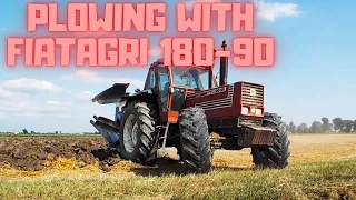 PLOWING WITH FIATAGRI 180-90 #top #tractor #agriculture #fiatagri #farmer