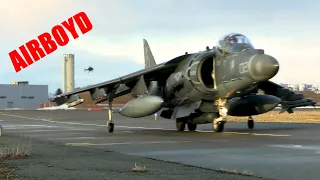 USMC AV-8B Harriers Arrive In Bodø Norway