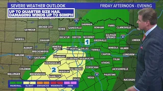 DFW weather: Storms moving through Thursday night and some expected Friday