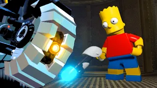 LEGO Portal Bart Simpson Replaces Chell in All Cut Scenes LEGO Dimensions Level Pack MODS