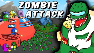 Among Us Mini Crewmates VS Zombie Attack Animation ✨