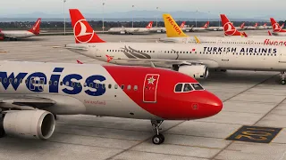 Edelweiss A320 landing in Antalya (MSFS2020)