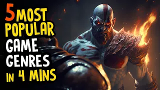 5 Most Popular Game Genres in under 4 mins