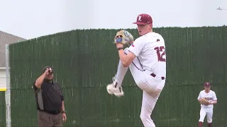 Powerful pitching performance from Lyne leads London past George West 10-0