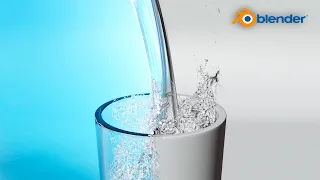 MAKE PRODUCT ANIMATION IN BLENDER ”POURING WATER IN GLASS” | FLUID SIMULATION  - TUTORIAL