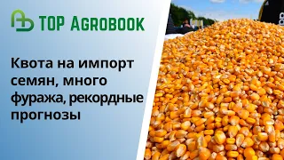 Квота на импорт семян, много фуража, рекордные прогнозы. TOP Agrobook: обзор аграрных новостей