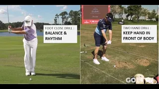 Louis Oosthuizen Drill  - Foot Close  & Two Hand Drill