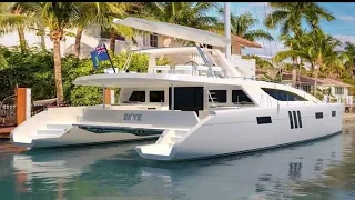 2022 Mystic Silhouette 800 SKYE Sailing Catamaran - Walk-through | $5,450,000 Mega Catamaran