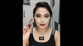 Watch Priya Trying out Shades of Our Sinful Matte Lipstick | Colorbar Cosmetics