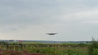 Lancaster bombers taking off..