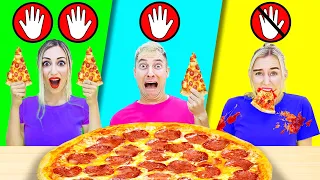 No Hands VS One Hand VS Two Hands Eating Challenge! | Crazy Food Challenge By CRAFTY HYPE