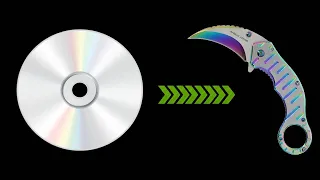 CS:GO Rainbow Karambit Knife DIY Using CD