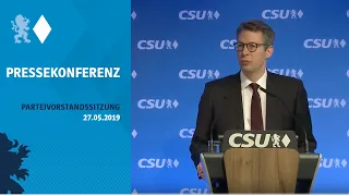 Pressekonferenz nach der CSU-Parteivorstandssitzung