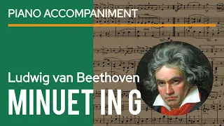 Beethoven - Minuet in G WoO 10 No. 2 Piano Accompaniment | play along | Suzuki Book 2 | violin sheet