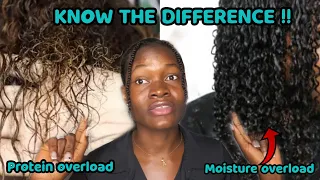 HOW TO TELL IF YOUR HAIR HAS PROTEIN or moisture overload| how to treat protein/moisture overload