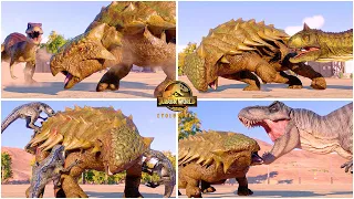 All Death Animations of Ankylosaurus 🦖 Jurassic World Evolution 2 Dinosaurs Fighting - JWE 2