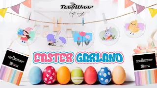 DIY Easter Garland #teckwrapcraft #teckwrapvinyl #easter