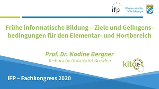 Frühe informatische Bildung – Ziele und Gelingensbedingungen für den Elementar- und Hortbereich