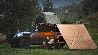 Riverside Camping in the Soothing Rain [Enjoying the Relaxing Sounds of Nature, ASMR]