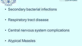 Measles complications