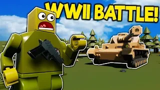 Massive Lego WW2 Battle Against Desert Worms! - Brick Rigs Roleplay Gameplay