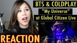 Coldplay & BTS "My Universe" Performance at Global Citizen Live | REACTION