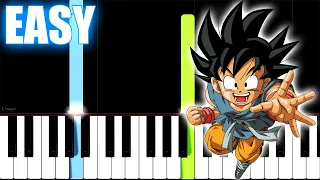 Dan Dan Kokoro Hikareteku - Dragon Ball GT - SLOW EASY Piano Tutorial