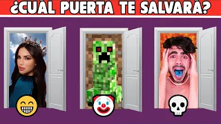 Elige tu Destino🚪🤡 Versión TikTokers! Sólo Una Puerta te Salvará 😱  Test Super Difícil! 2023