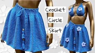 Crochet circle skirt tutorial / crochet ruffle skirt