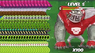 PvZ 2 100 Plants Max Level Vs 100 Modern All Star Zombies Level 5 - Who will win?