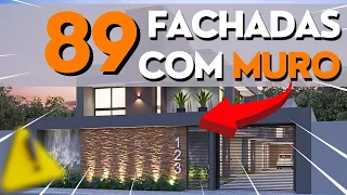 🏡 89 FACHADAS de MUROS de CASAS MODERNAS e SIMPLES - IDEIAS LINDAS para INSPIRAR o seu PROJETO