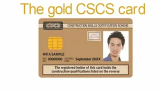 The gold CSCS card