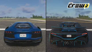 The Crew 2 | Lamborghini Aventador 2012 vs. Bugatti Divo 2019 Sound and Performance Comparison
