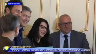 VALLO DELLA LUCANIA PRESENTATA LA RETE DEL GUSTO DELLA DIETA MEDITERRANEA E CONFERITI RICONOSCIMENTI