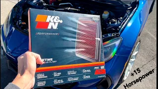 K&N Drop In Air Filter installed 2022 Toyota GR86 or Subaru BRZ