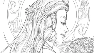 Roman Goddess Flora Sketch🌿🌸 | Chill & Draw✌🏼🌞 | Relaxing Celtic Tunes🎶🪕