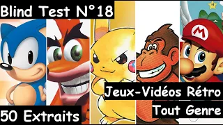 Blind Test N°18 - Jeux-Vidéos Classique Rétro Tout Genre (50 Extraits)