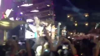 Pharrell performing time to get lucky at Ushuaia ibiza