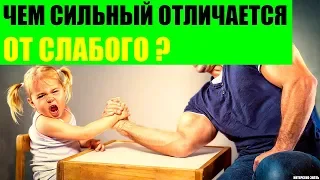 Чем сильный человек отличается от слабого?