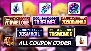 5 *NEW* COUPON CODES FOR GLOBAL & JP! 4th Year Anniversary! (7DS Info) Seven Deadly Sins Grand Cross