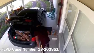 Man arrested after caught on camera stealing packages from front of home, police say