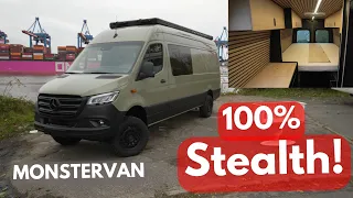 ORDNUNGSAMT MACHTLOS! 100% Stealth Wohnmobil Kastenwagen! Monstervan 7m Sprinter 2024