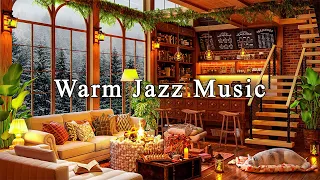 Warm Jazz Music for Stress Relief ☕ Relaxing Jazz Instrumental Music with Cozy Coffee Shop Ambience