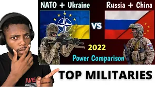 NATO and Ukraine vs Russia and China Military Power Comparison 2022 - Reaction