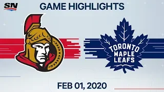 NHL Highlights | Ottawa Senators vs. Toronto Maple Leafs – Feb. 1, 2020