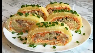 Бесподобный Салат-Рулет с Копченой Скумбрией / Новогодняя Закуска 2019 / Smoked Mackerel Salad