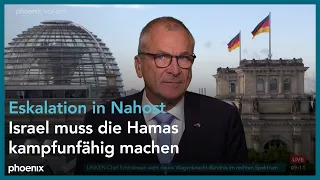 phoenix tagesgespräch mit Volker Beck zur Eskalation im Nahen Osten am 23.10.23