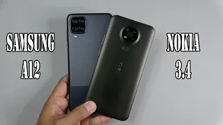 Samsung Galaxy A12 vs Nokia 3.4 | SpeedTest and Camera comparison