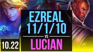 EZREAL & Senna vs LUCIAN & Alistar (ADC) | 11/1/10, Rank 4 Ezreal, Rank 14 | TR Challenger | v10.22